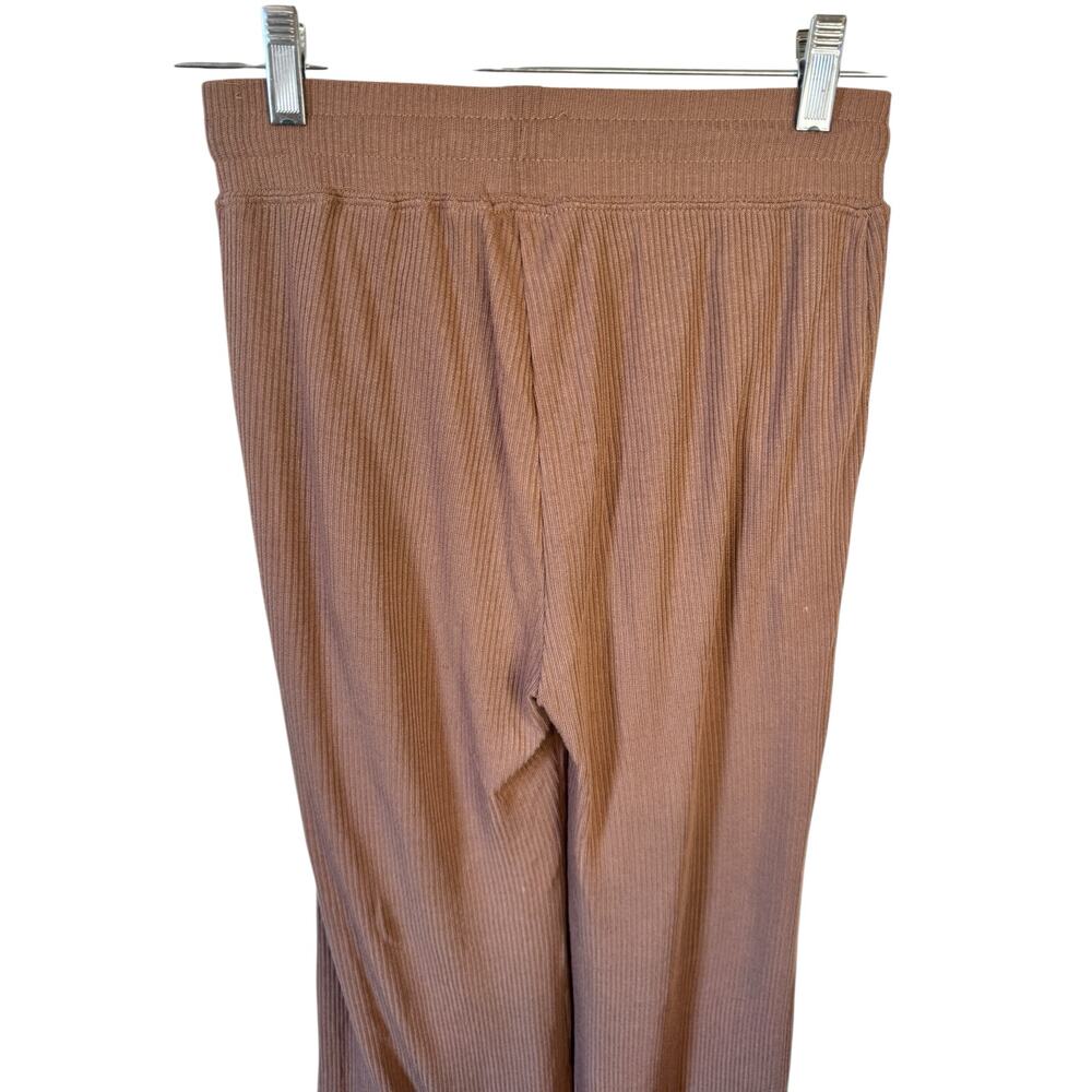 FAHERTY Roscoe Legend Rib Wide Leg Pants Sz Small Loungewear Cozy Light Brownie - Picture 9 of 12